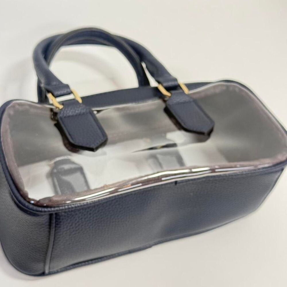 Clear Navy Blue Top Handle Crossbody Stadium Approved Purse NWT